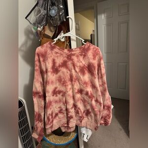 Old Navy Tie-Dye Sweatshirt - Pink and Cream